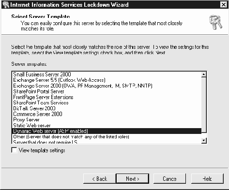    Microsoft IIS Lockdown Tool